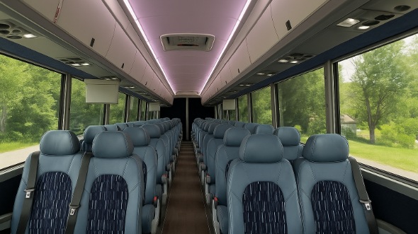 Interior of Charter Bus Company Rogers's 25 Passenger Mini bus in Rogers