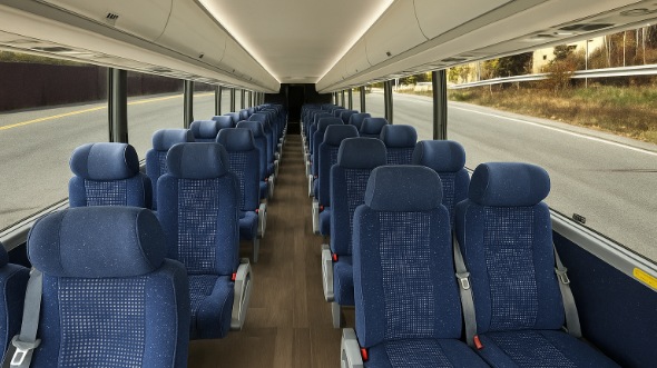 Interior of Charter Bus Company Rogers's 28 Passenger Mini bus in Rogers