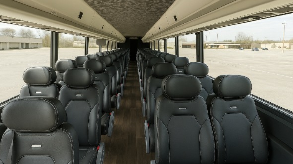 Interior of Charter Bus Company Rogers's 35 Passenger Minibus in Rogers