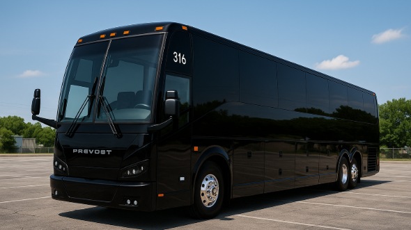 Exterior of Charter Bus Company Rogers's 50 Passenger Charter Bus in Rogers