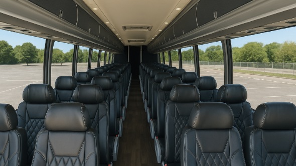 bentonville 50 passenger charter bus inside