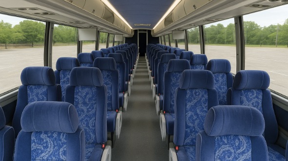 bentonville 55 passenger charter bus inside