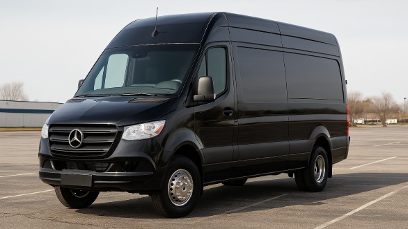 Exterior of Charter Bus Company Rogers's Sprinter Limo in Rogers